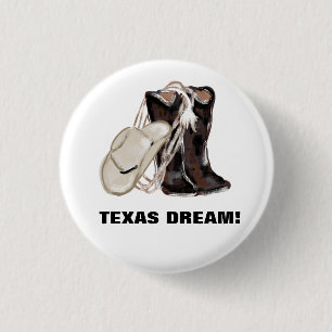 TEXAS DROOM! RONDE BUTTON 3,2 CM