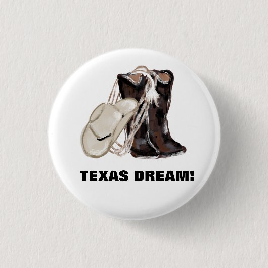 TEXAS DROOM! RONDE BUTTON 3,2 CM (Voorkant)