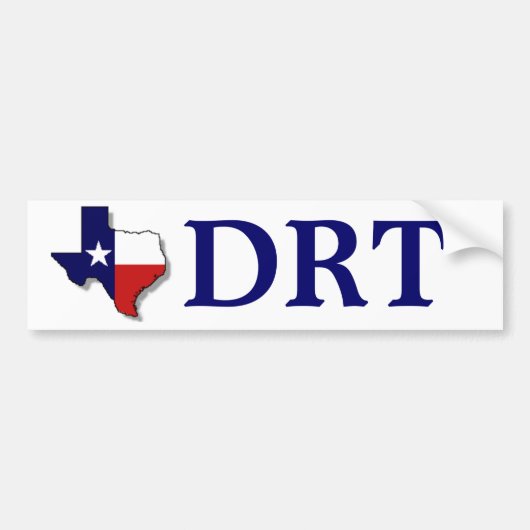 TEXAS DRT - NAVY BUMPERSTICKER (Voorkant)