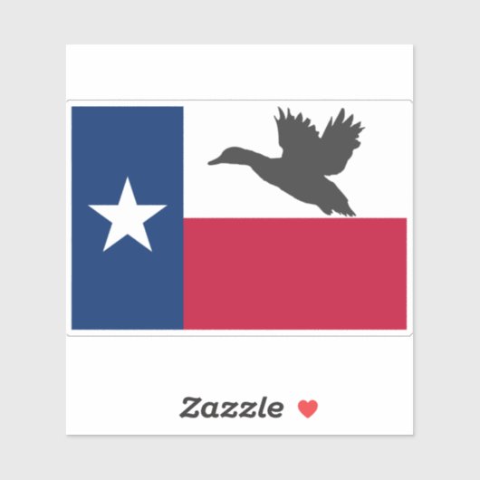 Texas Duck Hunting Flag Sticker (Vel)