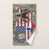 Texas Dueling Pistols Lone Star State Map Bad Handdoek (Handdoek)