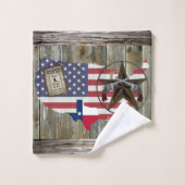 Texas Dueling Pistols Lone Star State Map Bad Handdoek (Wasdoekje)