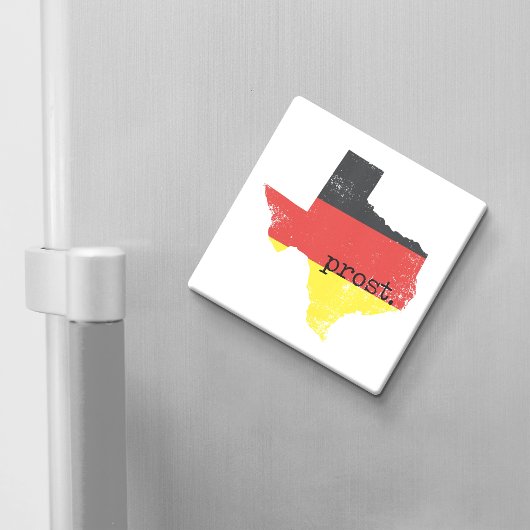 Texas-Duitse vlag Prost met distressed-effect Magneet