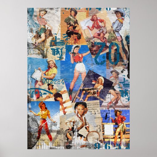Texas Eclectic:  Cowgirl Collectie nr. 1 Poster (Voorkant)