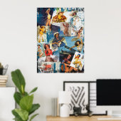 Texas Eclectic:  Cowgirl Collectie nr. 2 Poster (Thuiskantoor)