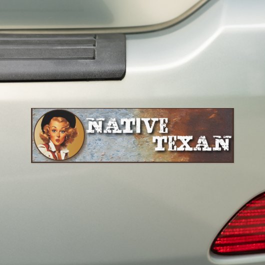 Texas Eclectic : Native Texan! Bumpersticker (Op auto)