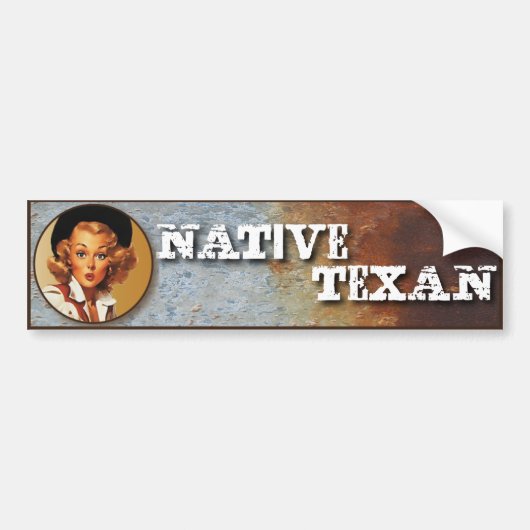 Texas Eclectic : Native Texan! Bumpersticker (Voorkant)