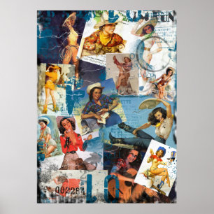 Texas Eclectic : Vintage Cowgirl Collectie nr. 2 Poster