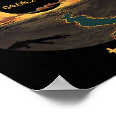 Texas Eclipse april 8 2024 04.08.2024 Texas Solar Poster (Hoek)