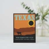  Texas Eclipse Briefkaart (Staand voorkant)