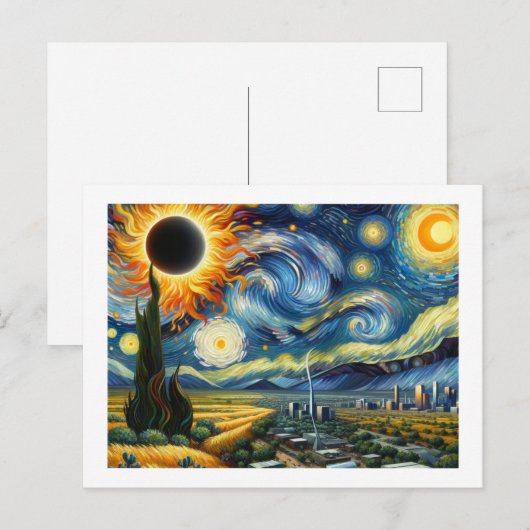 Texas Eclipse Briefkaart (Voorkant / Achterkant)