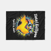 Texas Eclipse-bril dragen Zonne-eclips Fleece Deken (Voorkant (Horizontaal))