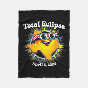 Texas Eclipse-bril dragen Zonne-eclips Fleece Deken
