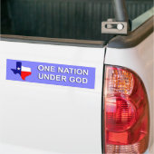 Texas - Eén natie onder God Bumpersticker (Op Truck)