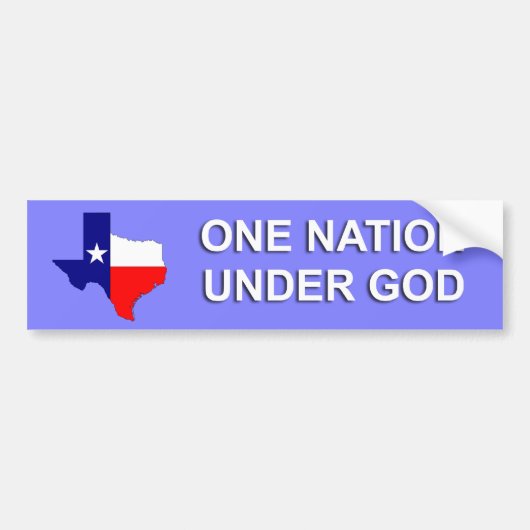 Texas - Eén natie onder God Bumpersticker (Voorkant)