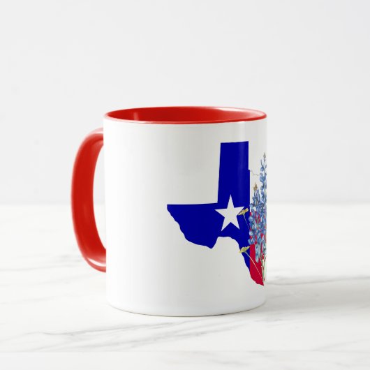 Texas en Bluebonnets Mok (Voorkant links)