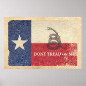 Texas en Gadsden Flag Poster (Voorkant)