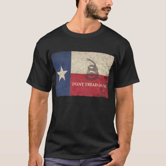 Texas en Gadsden Flag T-shirt (Voorkant)