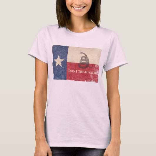 Texas en Gadsden Flag T-shirt (Voorkant)