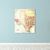 Texas en Indian TerritoryPanorama Canvas Afdruk (Insitu (Houten vloer))