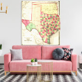 Texas en Indian TerritoryPanorama Canvas Afdruk (Insitu (Woonkamer))