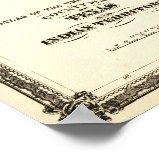 Texas en Indian TerritoryPanorama Poster (Hoek)