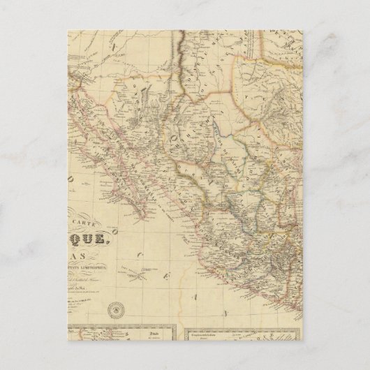 Texas en Mexico Briefkaart (Voorkant)