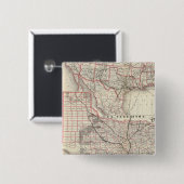 Texas en Mexico, Houston Vierkante Button 5,1 Cm (Voorkant /achterkant)