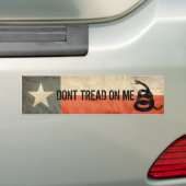 Texas en niet op me lakken samen bumpersticker (Op auto)