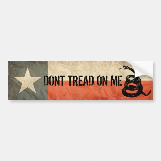 Texas en niet op me lakken samen bumpersticker (Voorkant)