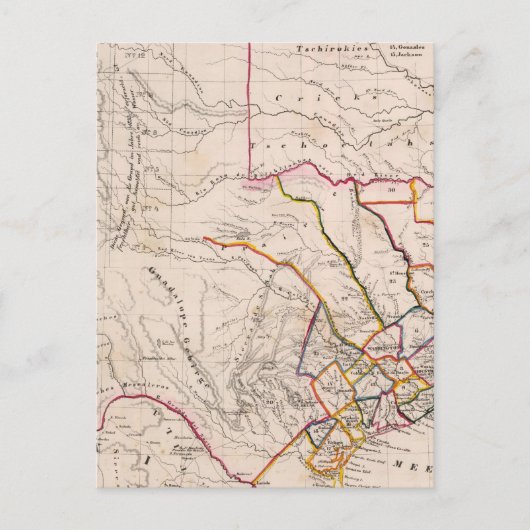 Texas en Oklahoma Briefkaart (Voorkant)
