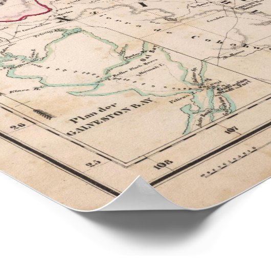 Texas en Oklahoma Poster (Hoek)