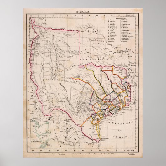 Texas en Oklahoma Poster (Voorkant)