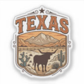 Texas Erfgoed Badge Sticker (Voorkant)
