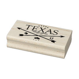 Texas Est. 1836 Pijlen Rubber Art Stempel