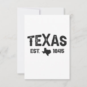 Texas Est 1845 American State Patriotic Gift Bedankkaart