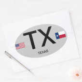 Texas* Euro-stijl Bumpersticker Ovale Sticker (Envelop)