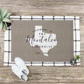 Texas Family Monogram State Doormat Deurmat