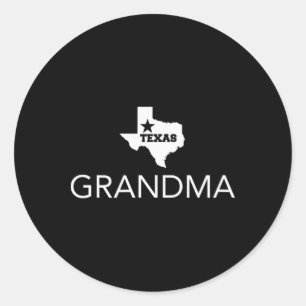 Texas Family State of Texas Trotse Oma Texas Vacat Ronde Sticker