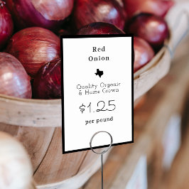 Texas Farmers Market Voedselnaam Kaart