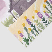 Texas Farming Wildflower Decoupage Handgetekend Tissuepapier (Detail)