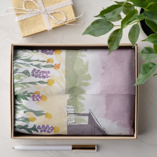 Texas Farming Wildflower Decoupage Handgetekend Tissuepapier (Geschenk)