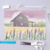 Texas Farming Wildflower Decoupage Handgetekend Tissuepapier (Craft)