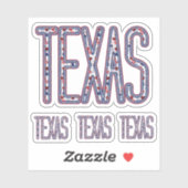 Texas Faux Applique Herfst Letters Sticker (Vel)