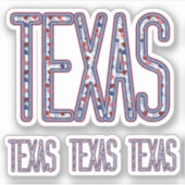 Texas Faux Applique Herfst Letters Sticker (Voorkant)