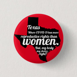 Texas Feminist Virus Custom Ronde Button 3,2 Cm