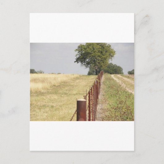 Texas Fence Line Briefkaart (Voorkant)