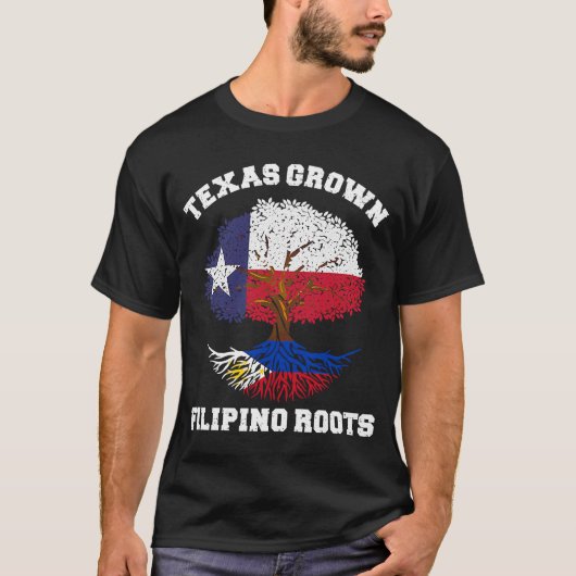 Texas Filipijnen Texaanse Filipijnen Texas geteeld T-shirt (Voorkant)