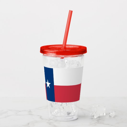 Texas Flag Acrylglas Acryl Drinkbeker (Achterkant ijs)