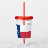 Texas Flag Acrylglas Acryl Drinkbeker (Voorkant)